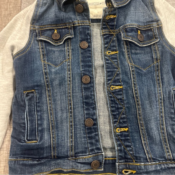 Tucker + Tate Blue and Gray Hooded Jean Jacket - Picture 2 of 9